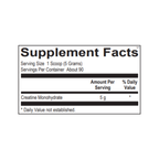 Creatine Supplement Facts Label | Legacy Pure Supplements