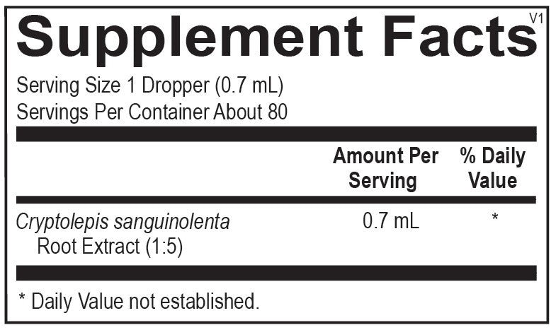 Cryptolepis | Supplement Facts | Legacy Pure Supplements
