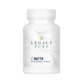 Legacy Pure E-Natto dietary supplement bottle on a white background