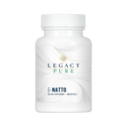 Legacy Pure E-Natto dietary supplement bottle on a white background