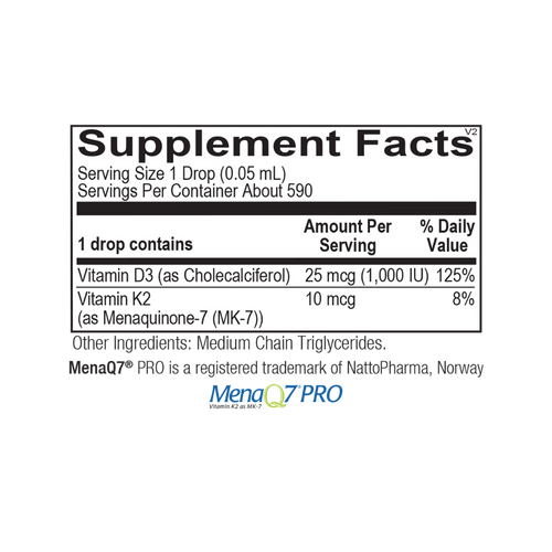Pure D3-K2 | Supplement Facts | Legacy Pure Supplements