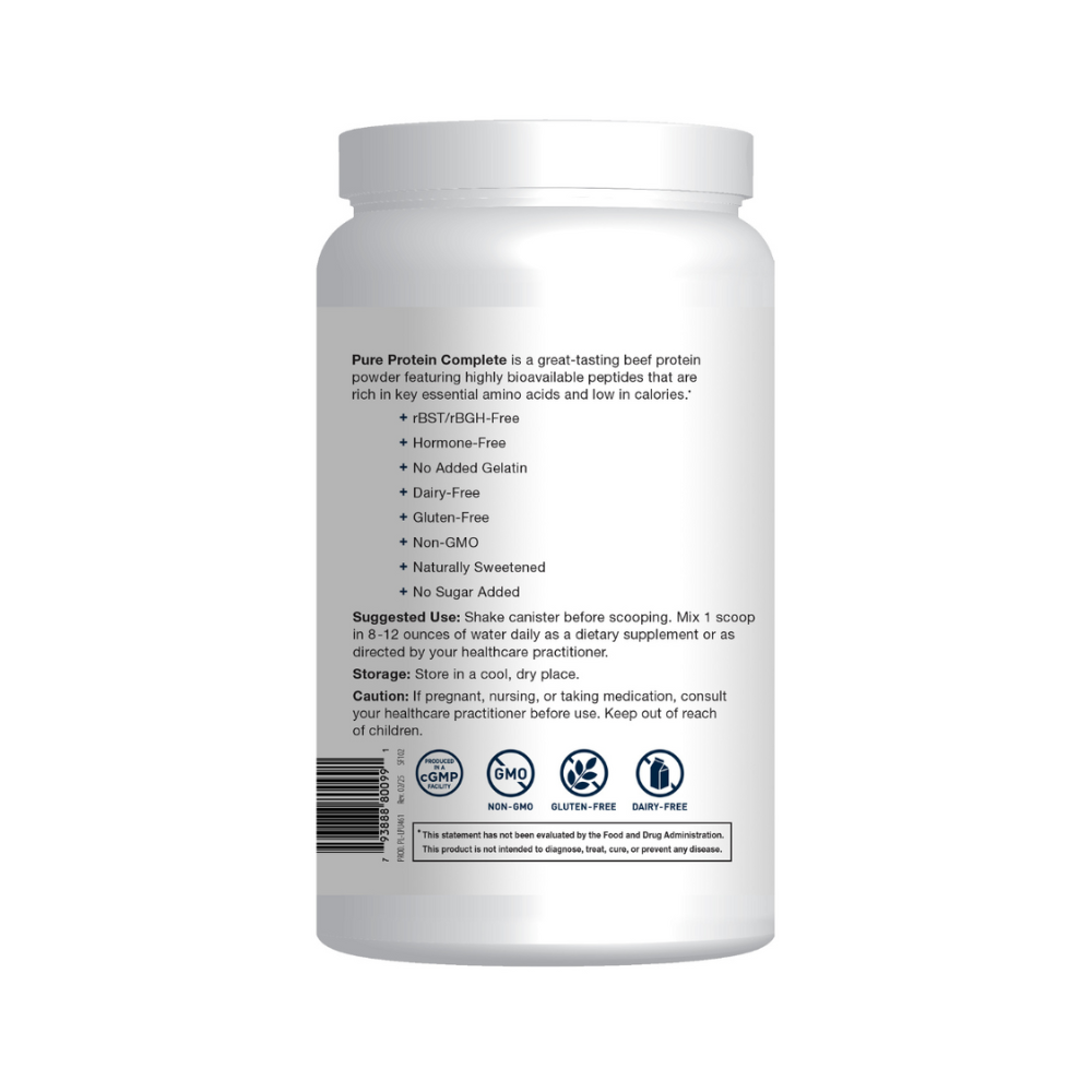 Pure Protein Complete | Supplement Facts 2 | Legacy Pure Supplements