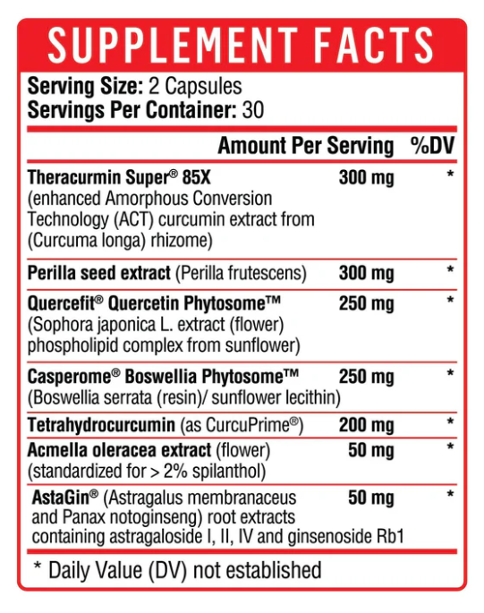 RESOLVE+ Dietary Supplement Facts