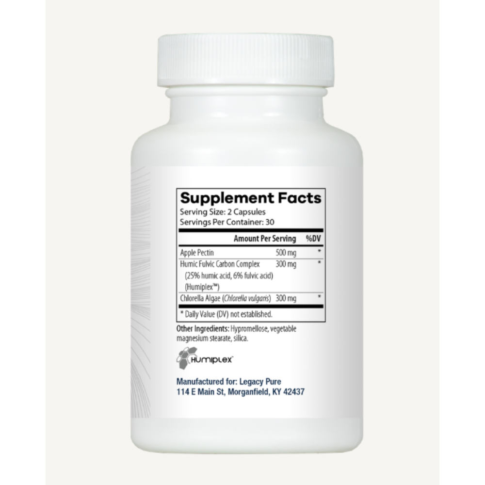 Supplement bottle with label on a white background