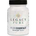 Legacy Pure Pylori Essentials dietary supplement bottle with 60 capsules for digestive wellness