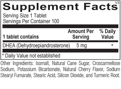 Chi Rho Chiropractic - DHEA 5 Dietary Supplement Facts