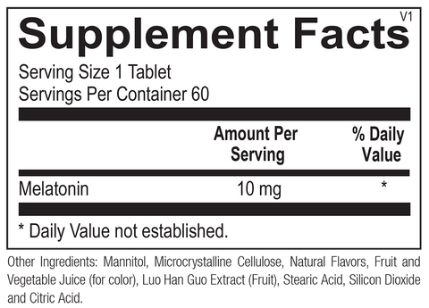 Melatonin Max | Supplement Facts | Legacy Pure Supplements
