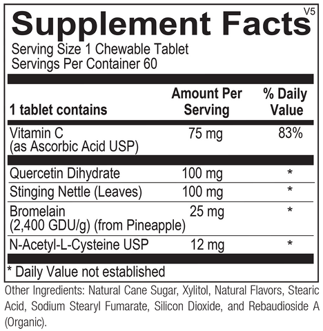 Chi Rho Chiropractic - Enviro Hist Redux Jr Dietary Supplement Facts